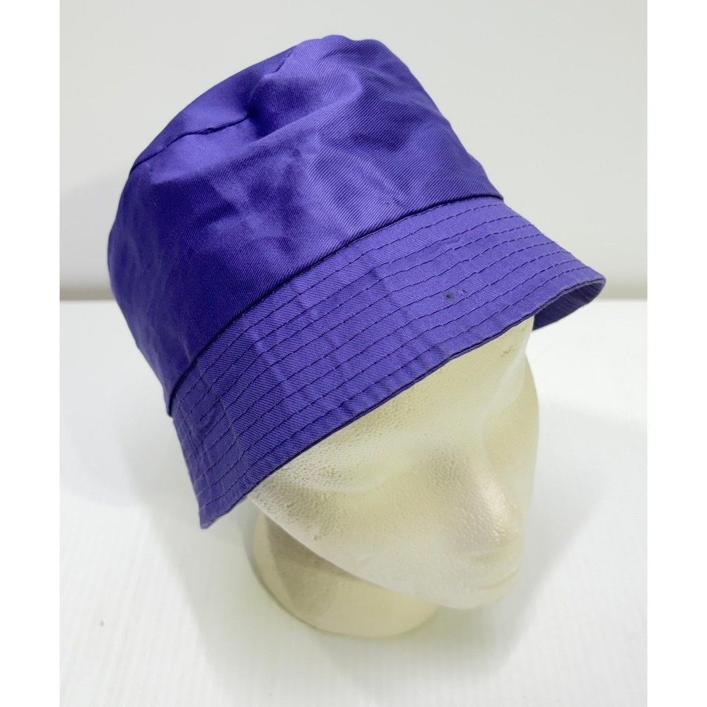 Vintage Style‎ Purple Twill Bucket Hat Women Summer Sun Festival Streetwear